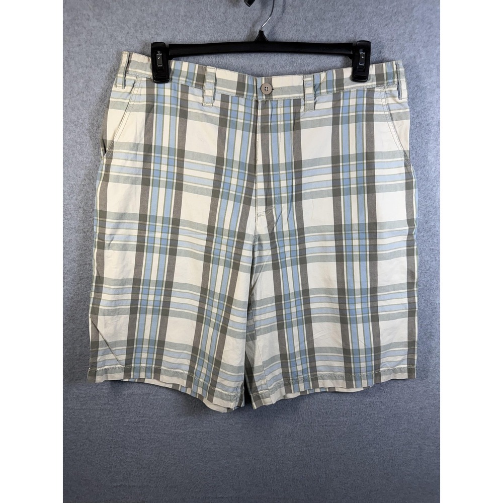 Mossimo Shorts Mens 36 Plaid Chino Cotton Casual Summer Pockets Multicolor